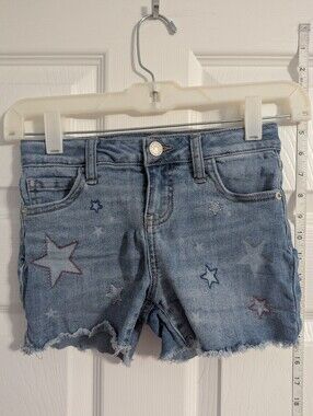 Cat & Jack Light Blue Star Denim Shorts